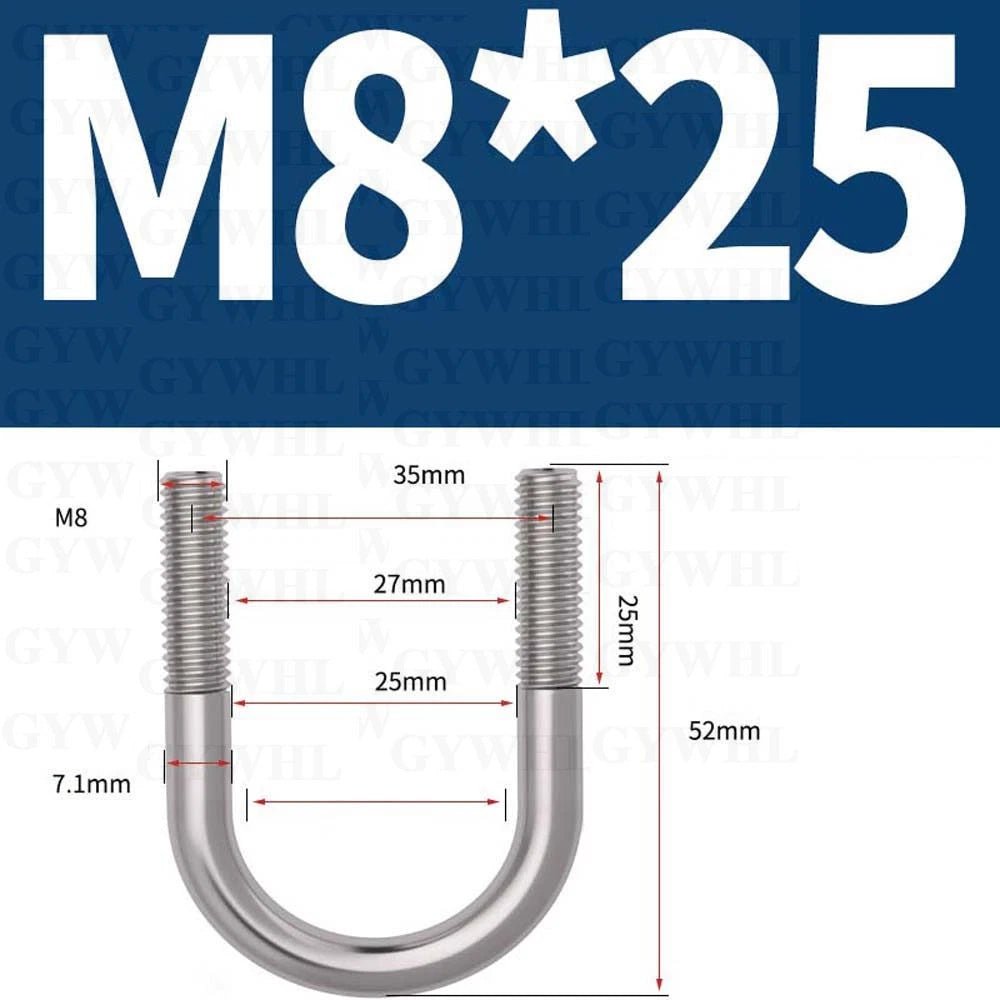 Marine Grade Round Bend U - Bolts — A2 & A4 Stainless Steel, M6 to M20 - HomeDIYer