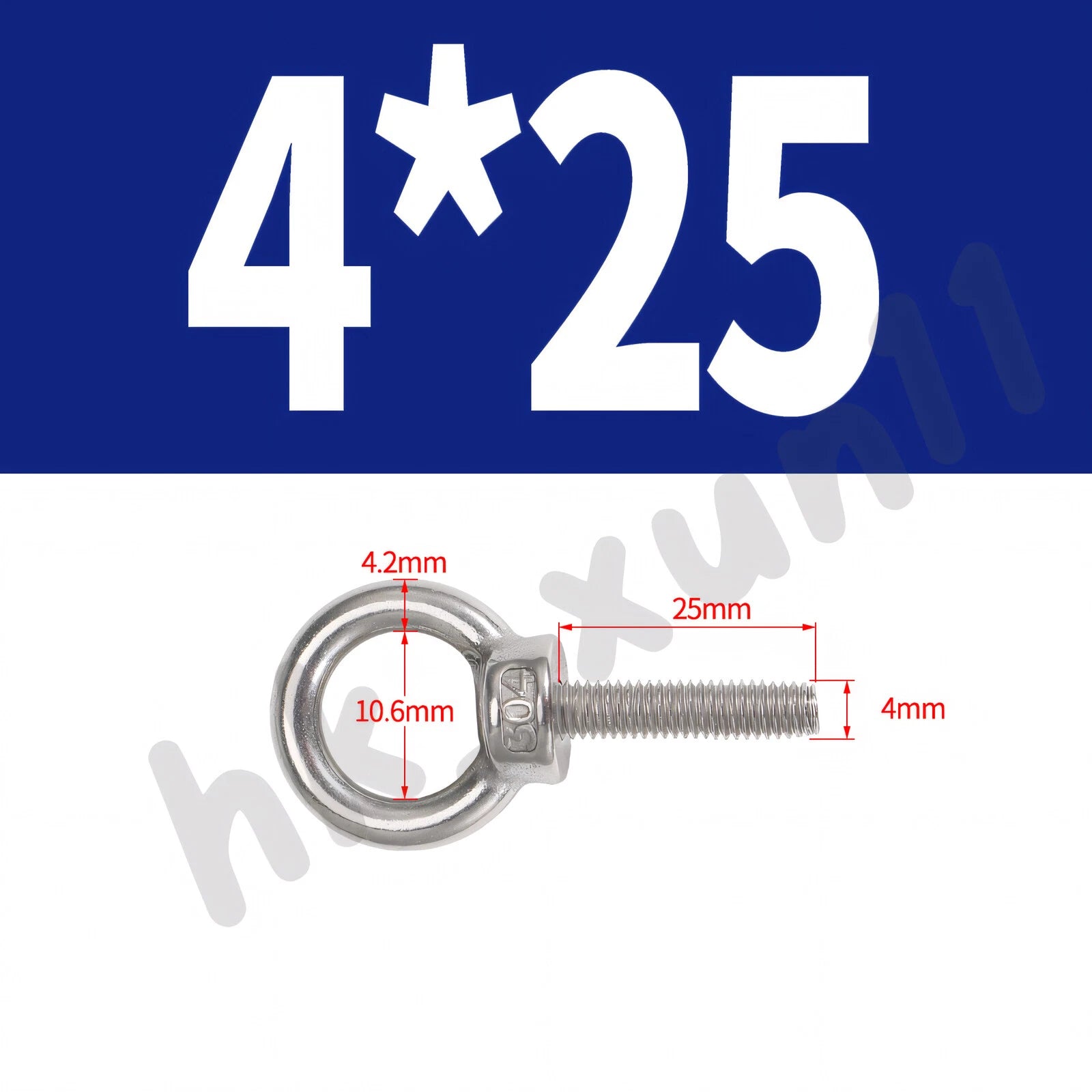M3 M4 M5 M6 M8 M10 M12 TO M24 LIFTING EYE NUTS & BOLTS A2-304 STAINLESS STEEL