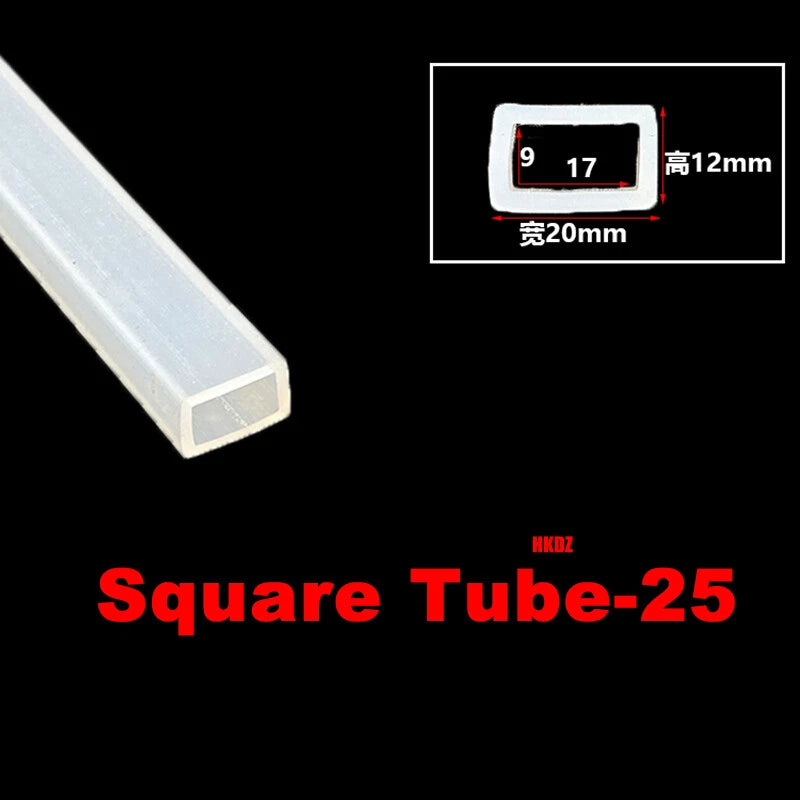 Square Silicone Rubber Hollow Tube Pipe Protector Seal Strips Width 2.5mm~108mm
