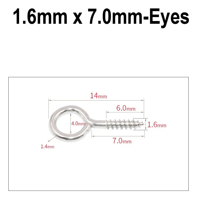 Screw-In Hooks & Eye Hooks — Galvanized, Nickel, Copper & Stainless, 1.1mm–8.6mm