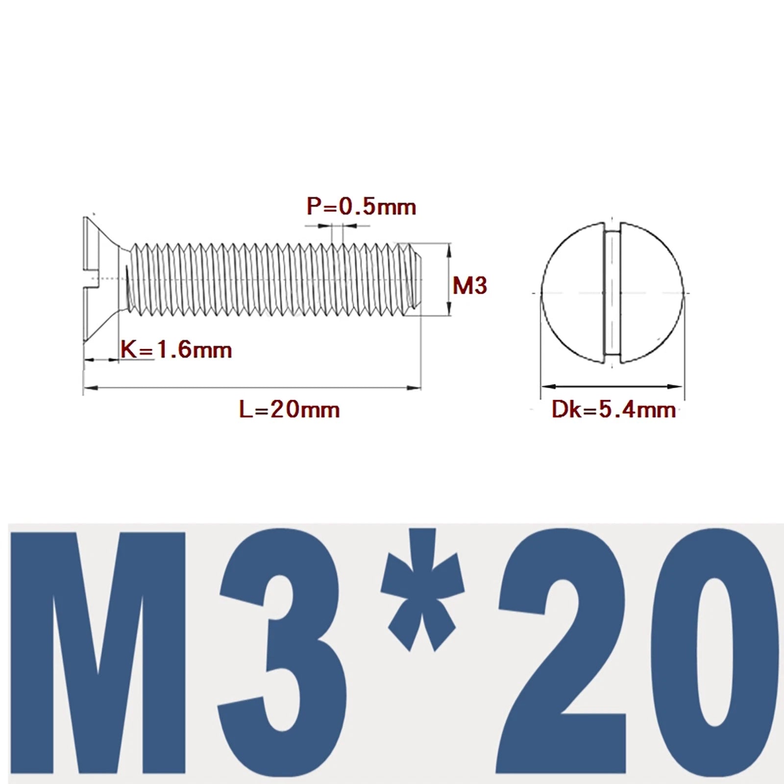Countersunk Slotted Machine Screws M2–M8 | A2 Stainless Steel DIN 963