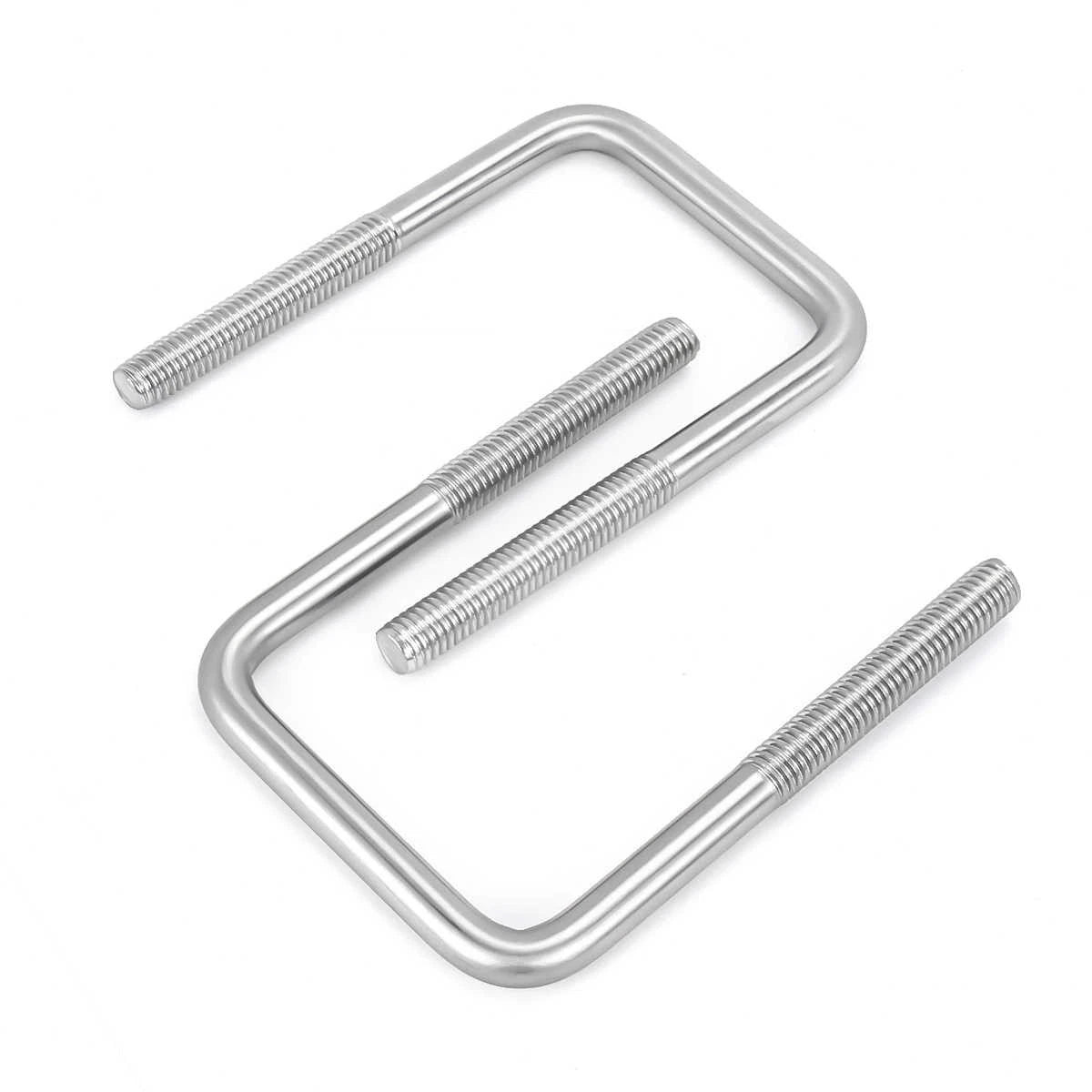 A2 304 Stainless Steel Square U - Bolt Clamp — M6 M8 M10 M12, Multiple Lengths - HomeDIYer