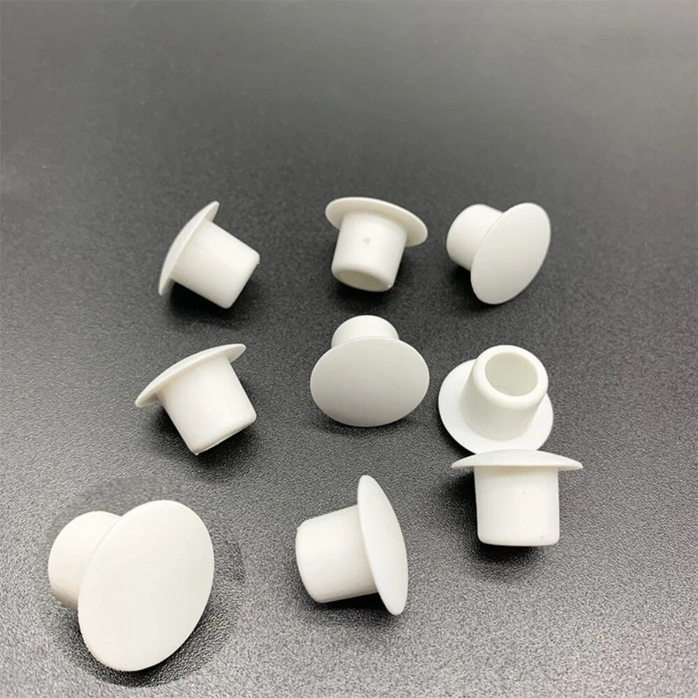Round Hole Plugs – Rubber Button Screw Caps & Blanking Seals (9mm, 10mm, 11mm) Black/White