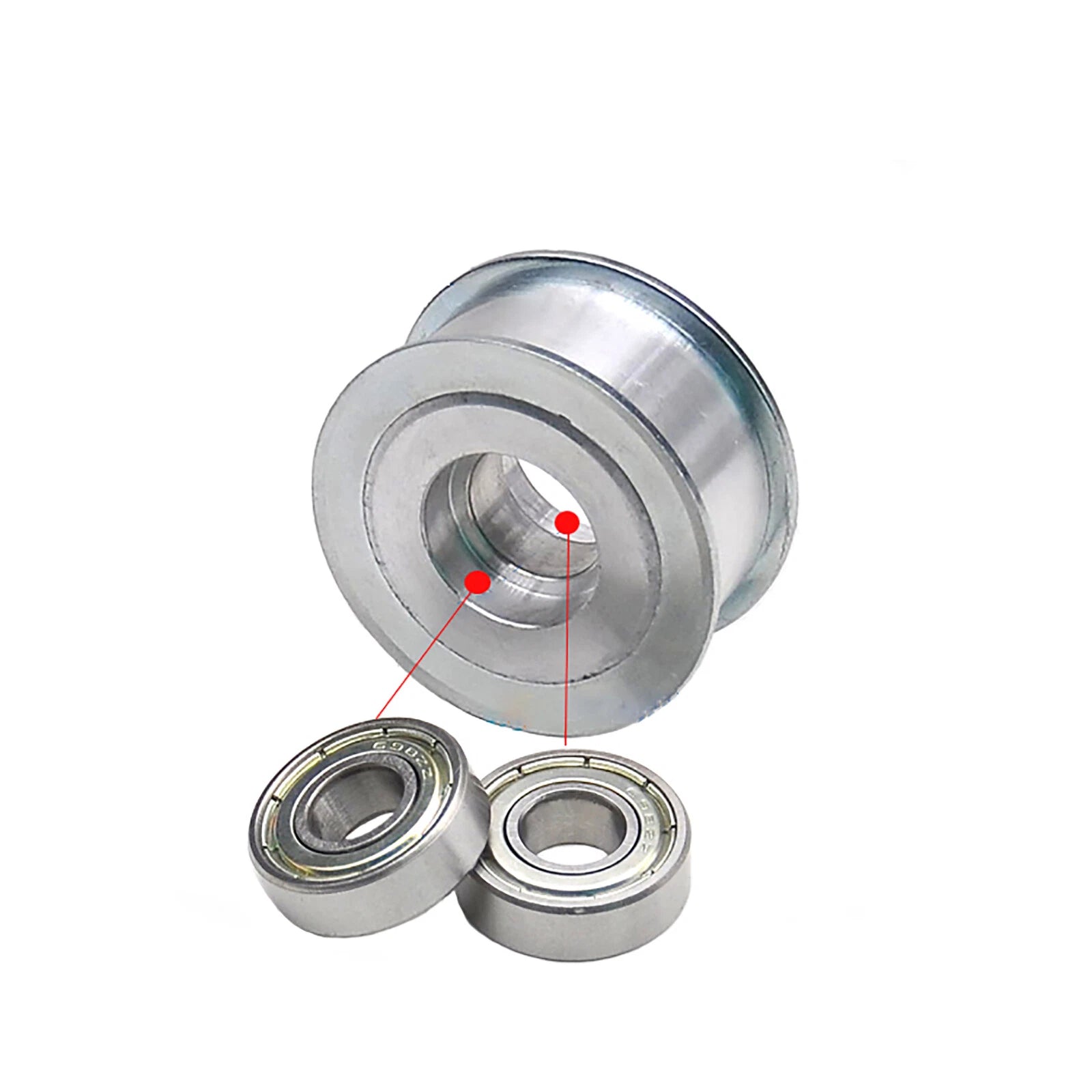 Idler Pulley 5M Timing Belt Pulley Bearing Smooth&Toothed 21mm Width 12-50 Tooth