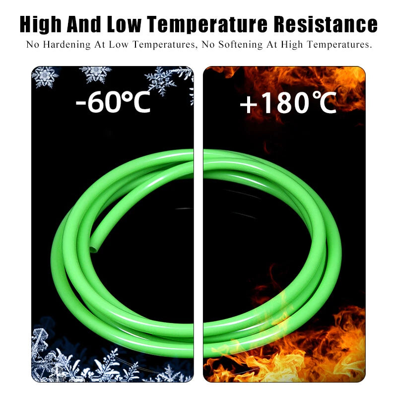Food Grade Silicone Tubing — Fruit Green, Beer & Milk Hose, 4mm–6mm ID