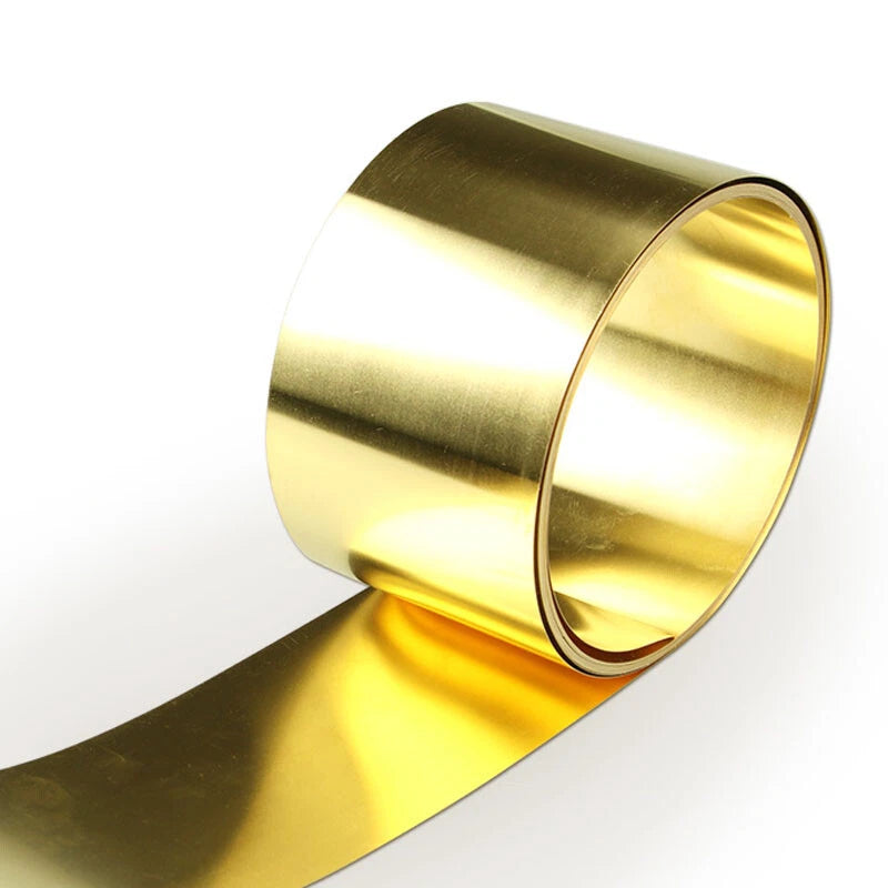 10-300x1000mm Brass Sheet Plate Cu Metal Foil Panel Strip Roll Thick 0.01mm-1mm