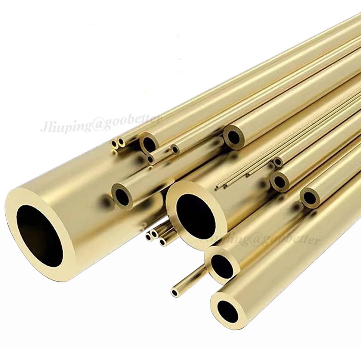 Brass Round Tube — OD 5mm to 50mm, 1.5mm Wall Thickness, 500mm Length