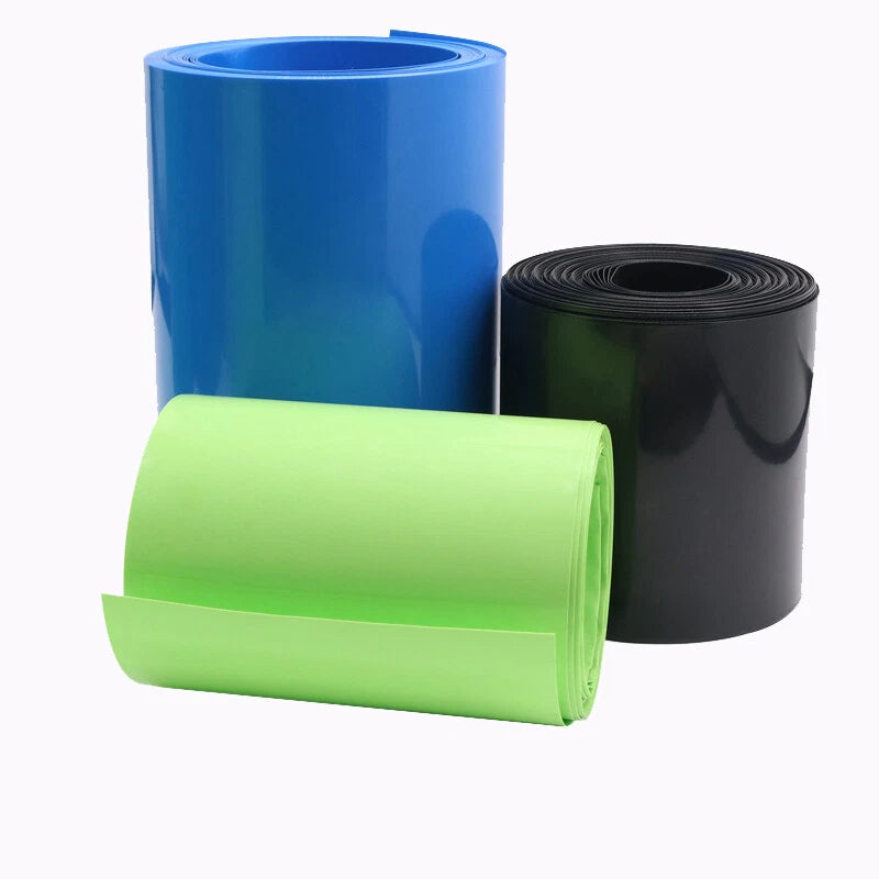 18650 PVC Heat Shrink Tubing for Single Battery — 200mm to 295mm Wide, 1M/5M/10M