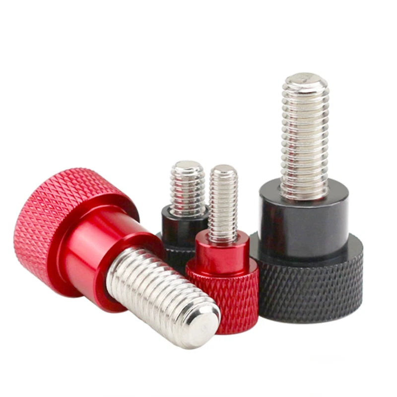 M6 Knurled Thumb Screws With Steps Hand Grip Knob Step Bolts Aluminium Alloy