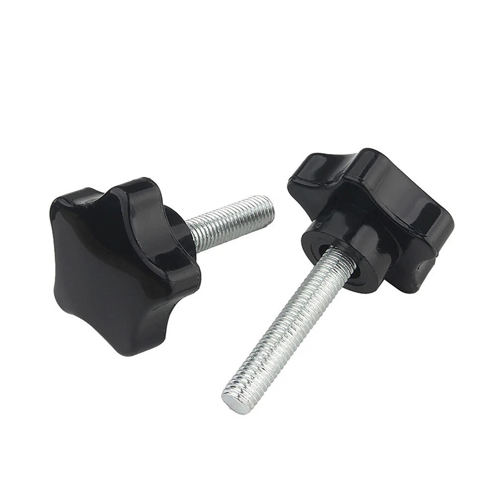 M5 M6 M8 M10 Black Plastic Pentagram Star Thumb Screws Hand Knob Bolts 15-60 mm