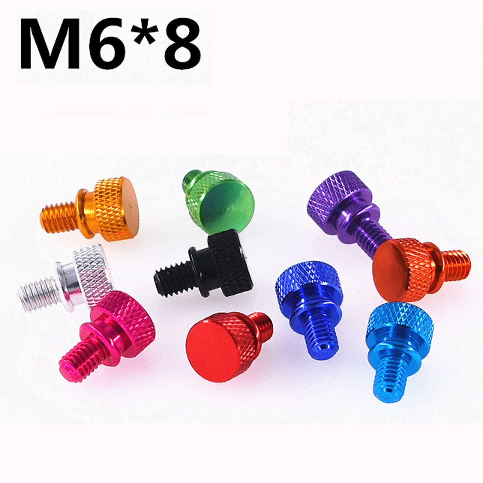 M6 Knurled Thumb Screws Aluminum Alloy Round high Step Hand Grip Knob Bolts