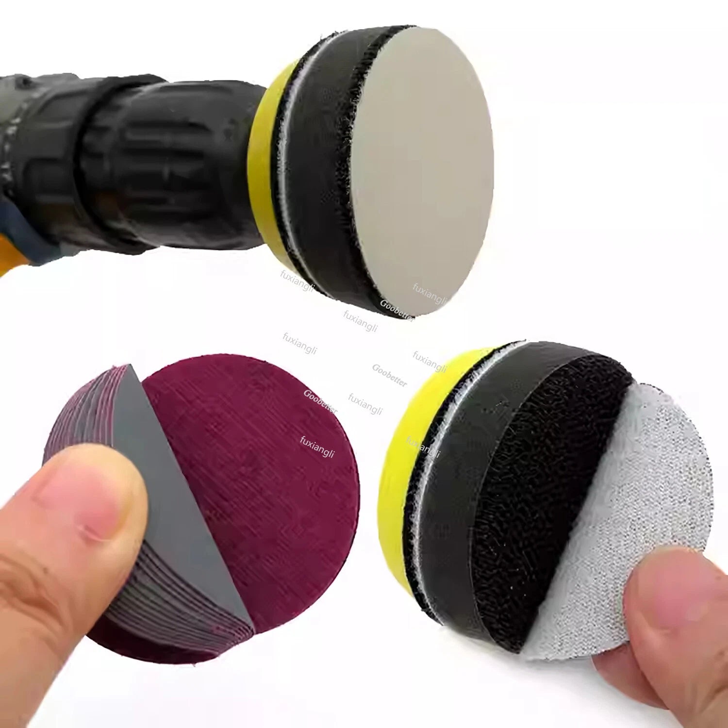 25mm-180mm Dry/Wet Sanding Discs Hook & Loop Abrasive Sandpaper Pads All Grit