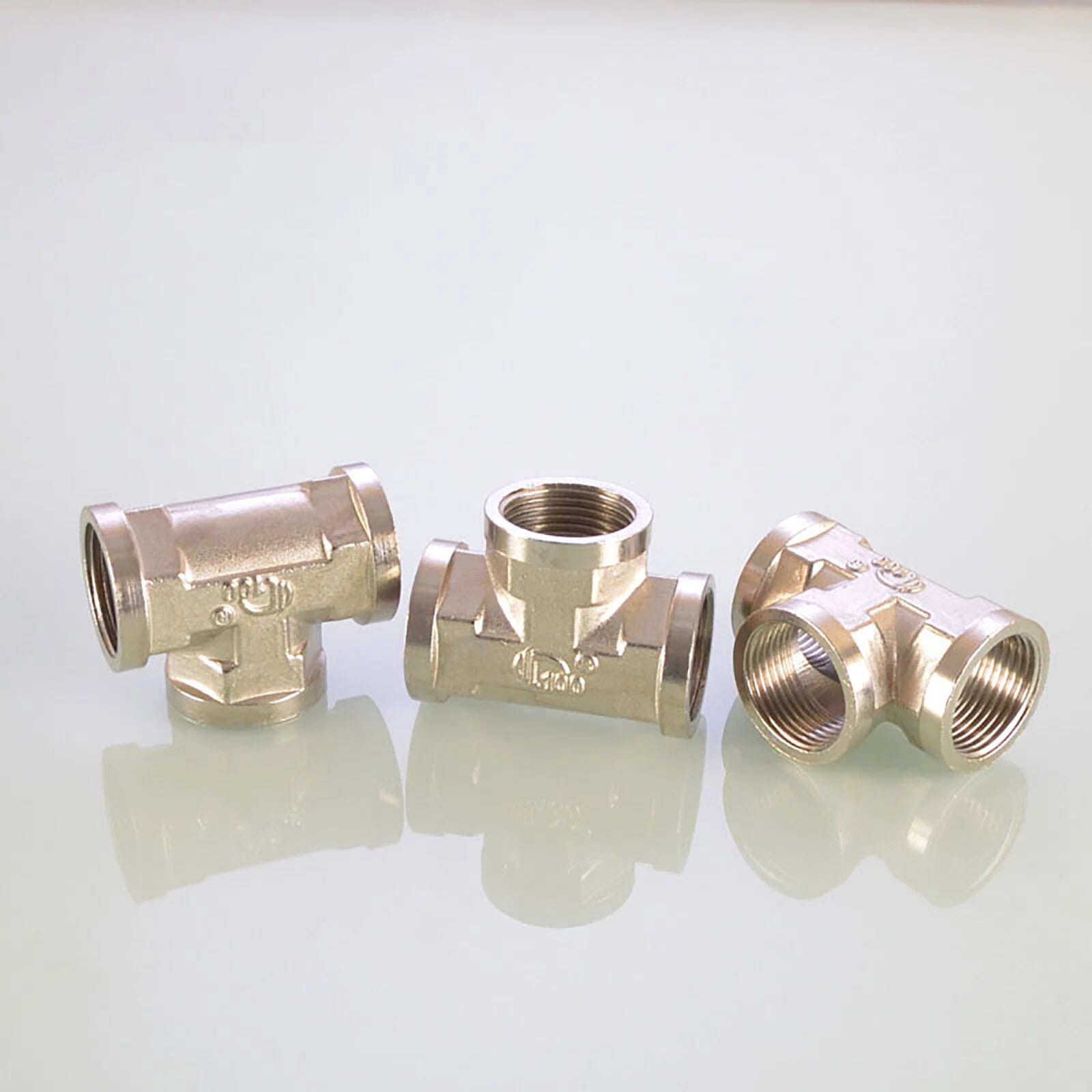 3/4" Nickel-Plated Brass Pipe Fittings — Elbow, Tee, Straight, Plug & Bush