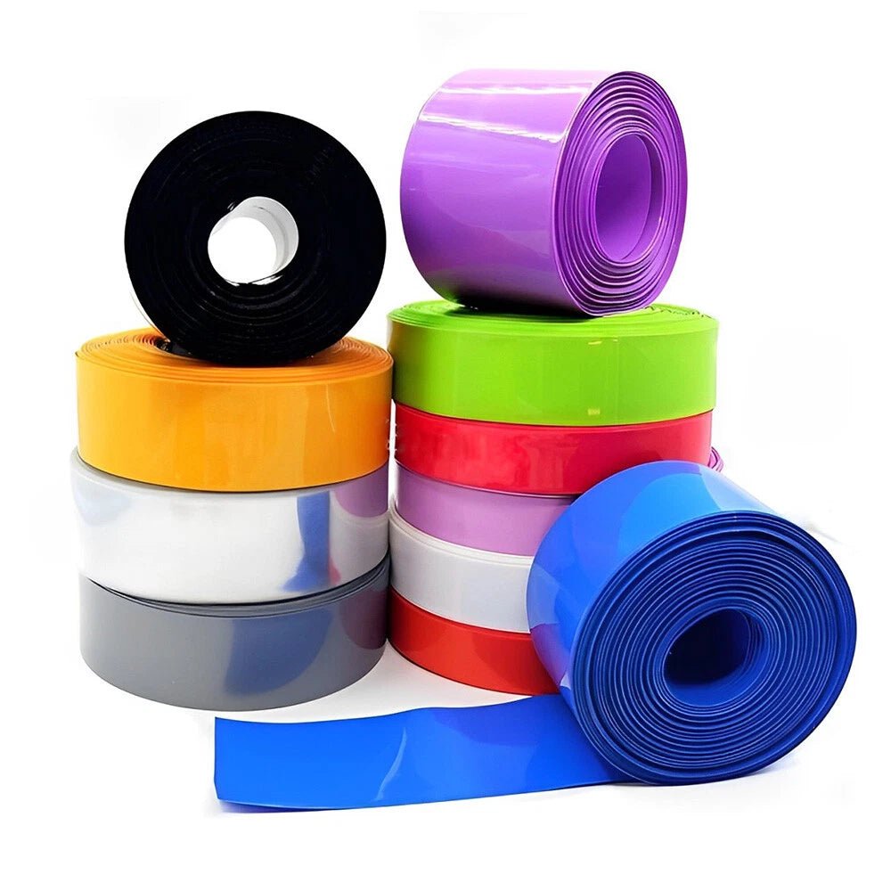 PVC Heat Shrink Tubing for RC Battery Packs — 7mm to 125mm Wide, Multiple Colors - HomeDIYer
