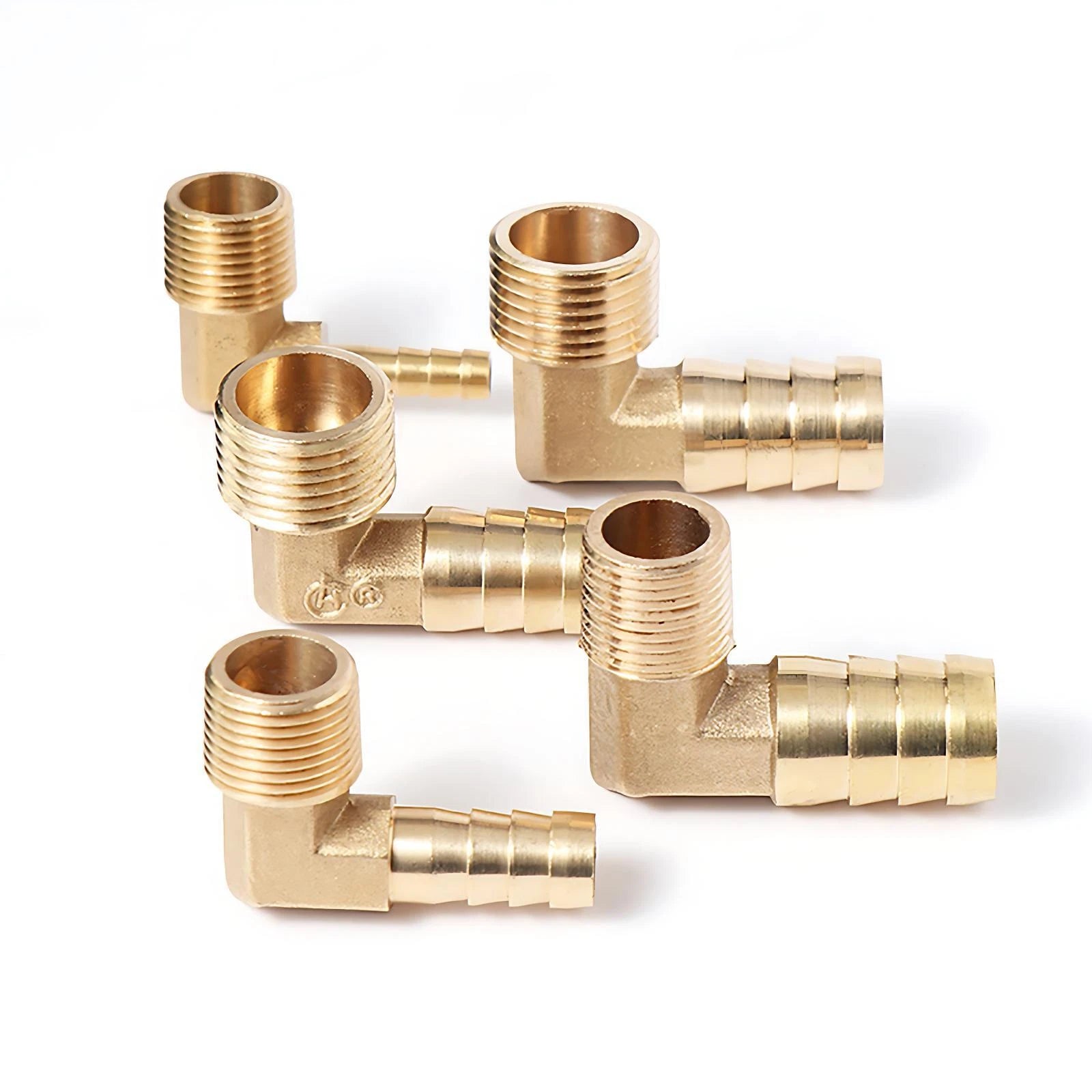 Brass 90° BSP Male Elbow x Barbed Hose Tail Fitting – Air & Water Pipe Connector