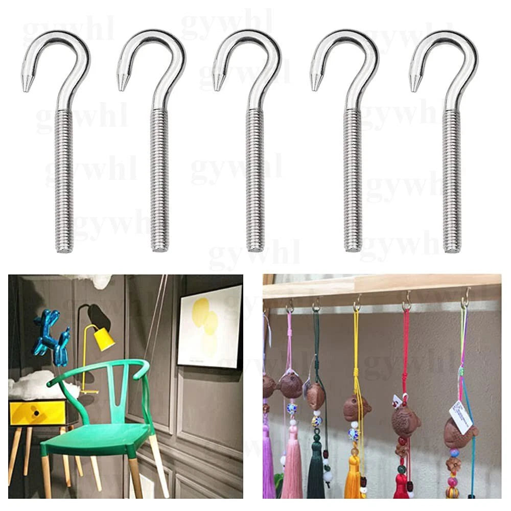 Heavy Duty Stainless Threaded Eye Hook Bolt Ring Bolts for Garden Fence Projects