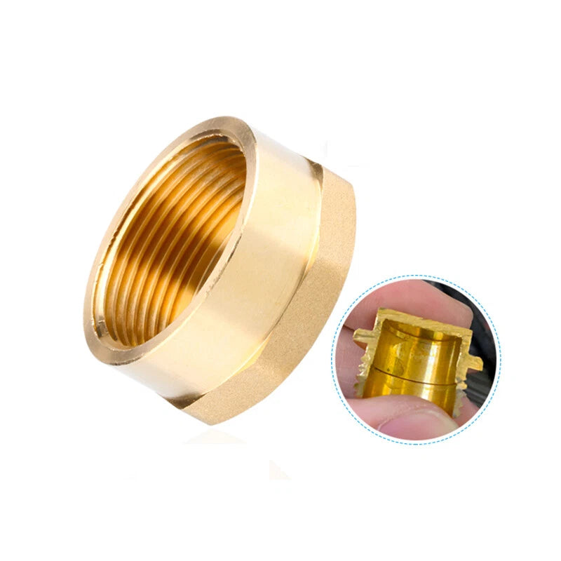 Brass BSP Blanking Cap Plug — 1/8" to 2" Male & Female Stop End with Washer