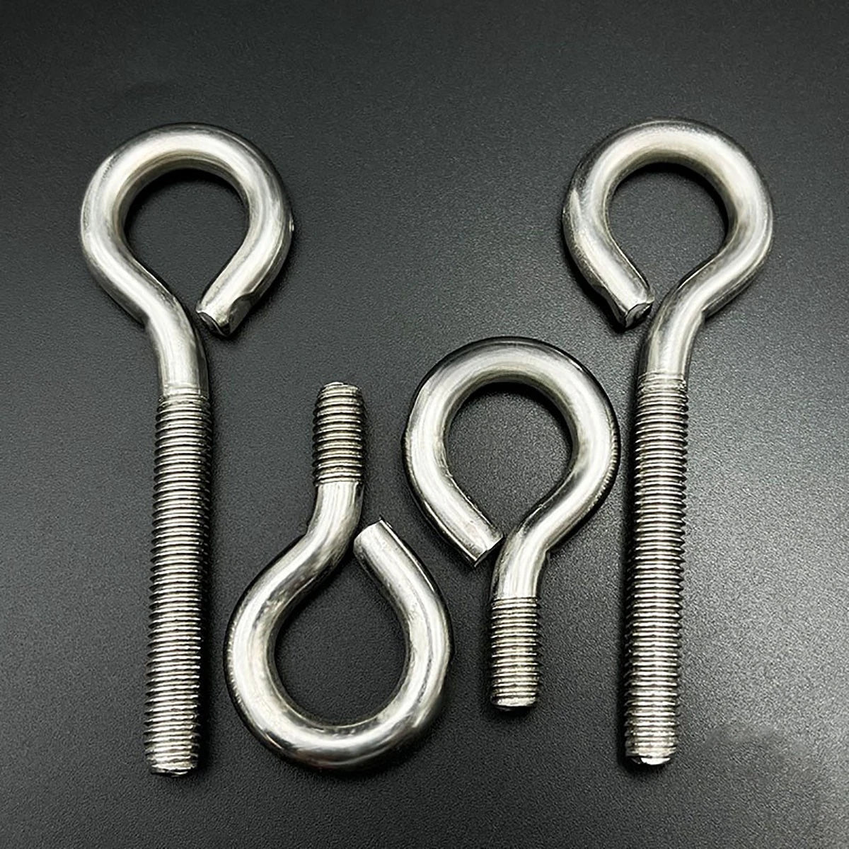 M3 M4 M5 M6 M8 M10 Stainless Steel Eye Screws Ring Hooks Eye Bolts Closed Screws