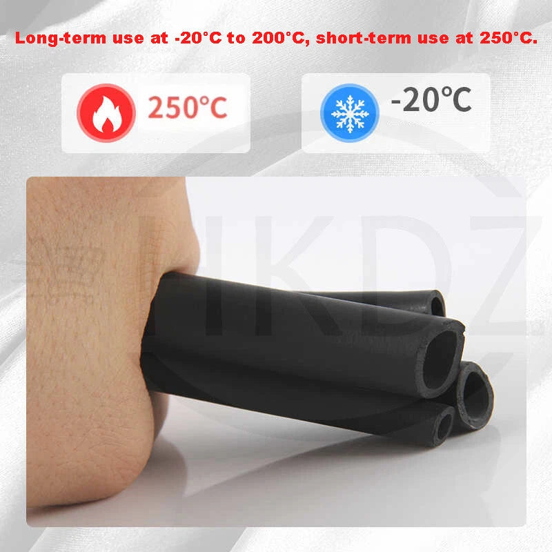 Black Fluorine Rubber Tube Fuel Hose-Engine Petrol,Oil Line Fuel Pipe ID 1 -32mm