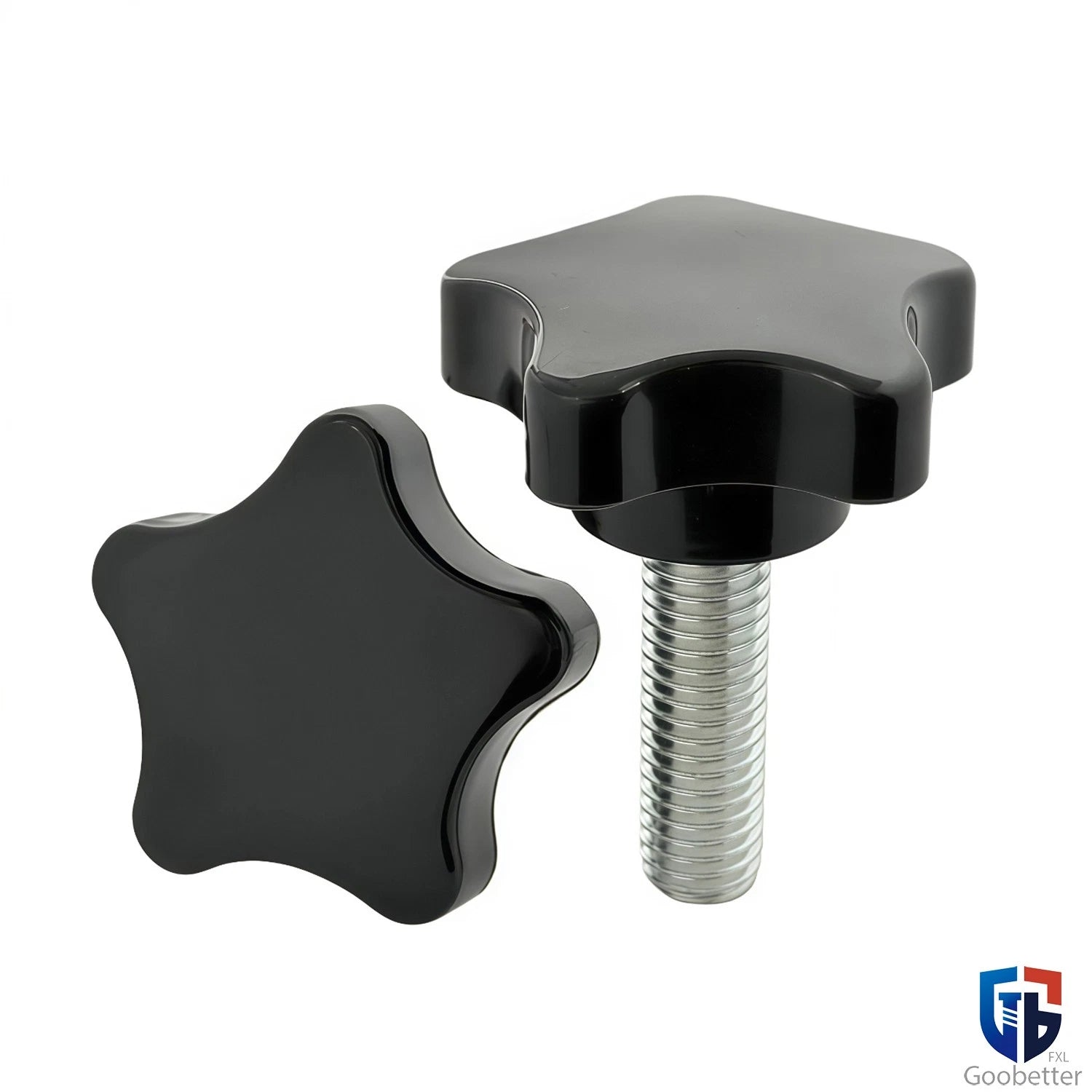 Plastic Star Knobs Clamping Bolts Thumb Screws Machine Handle Black M8 M10