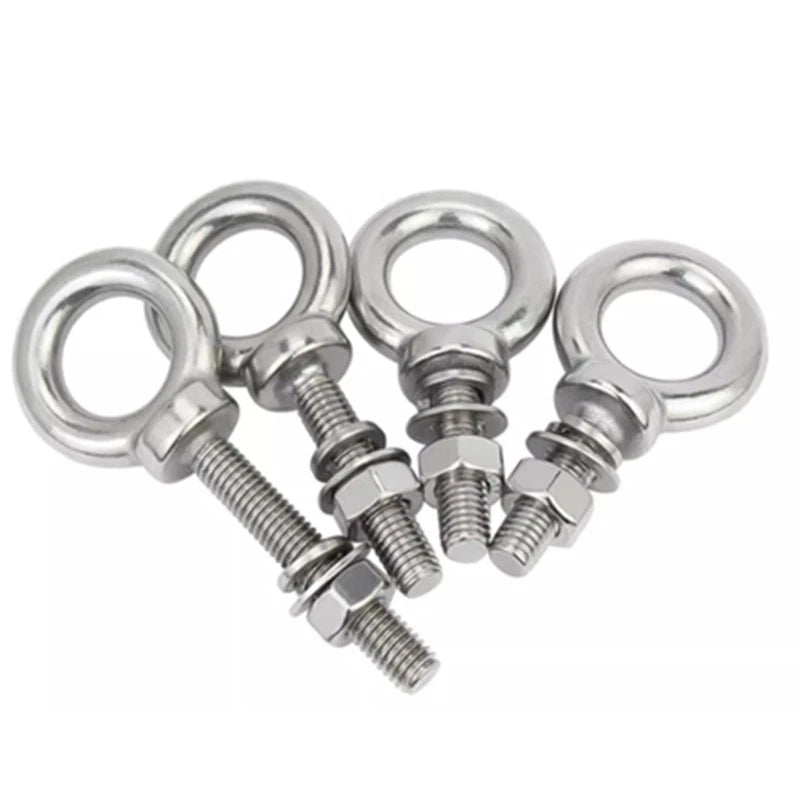 M12–M30 A2 Stainless Steel Lifting Eye Bolts with Nuts and Washers - HomeDIYer