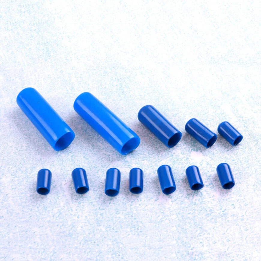Rubber Thread Cover Caps – 36 Sizes (Φ1.5mm to Φ24mm) Vinyl End Caps for Screws & Rods (Blue)