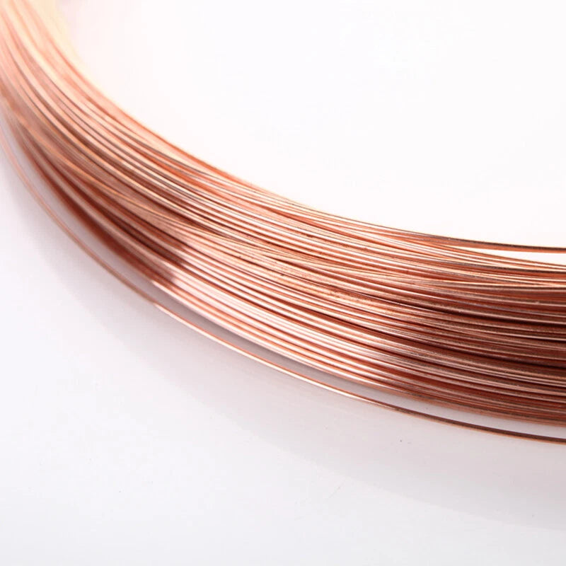 1m/5m/10m Copper Wire Round Solid Bare 0.3mm/0.4mm/0.5mm-5mm Craft Florist Wire