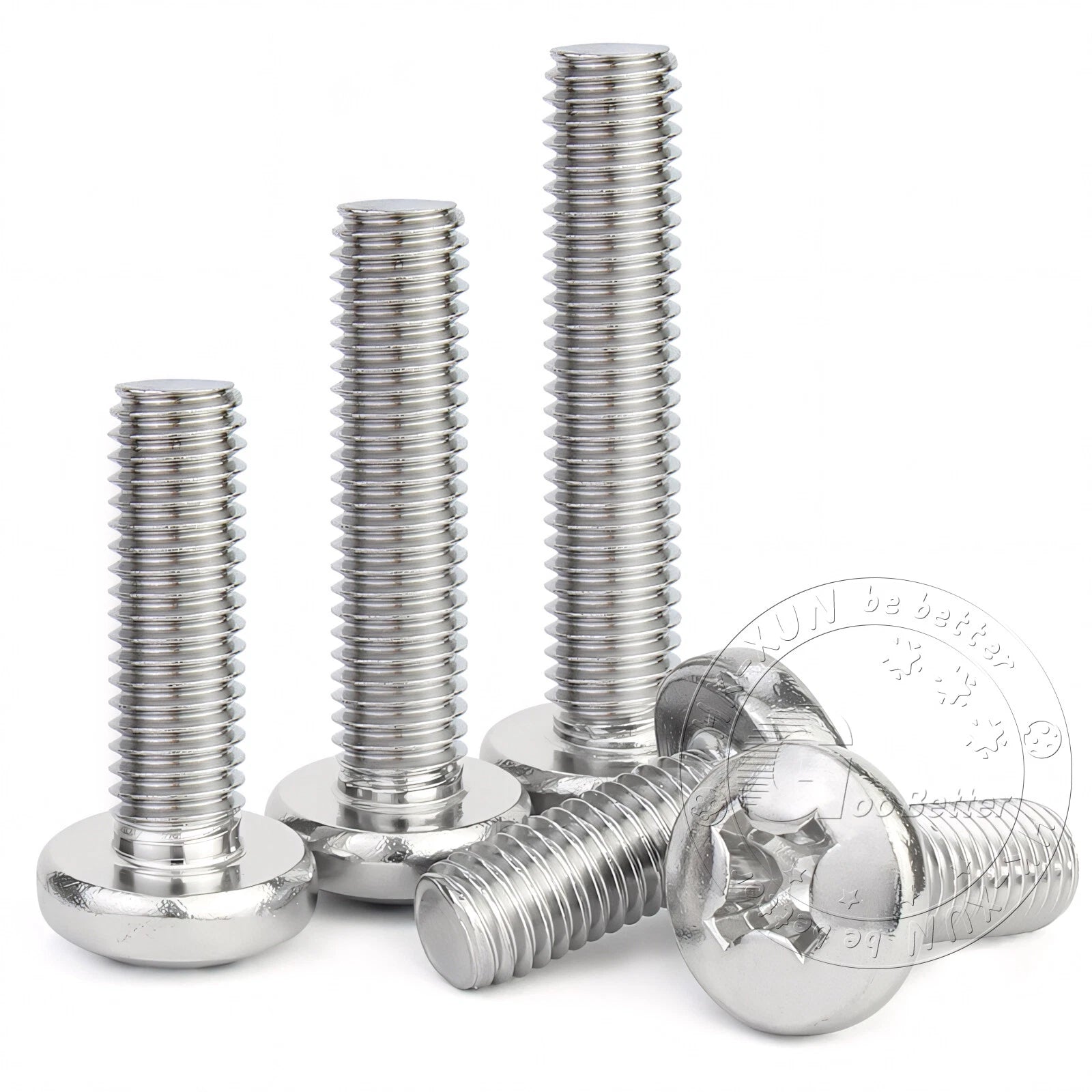 M3 M3.5 Phillips Pan Head Machine Screws – A2 Stainless Steel DIN 7985H (3–180mm Lengths)