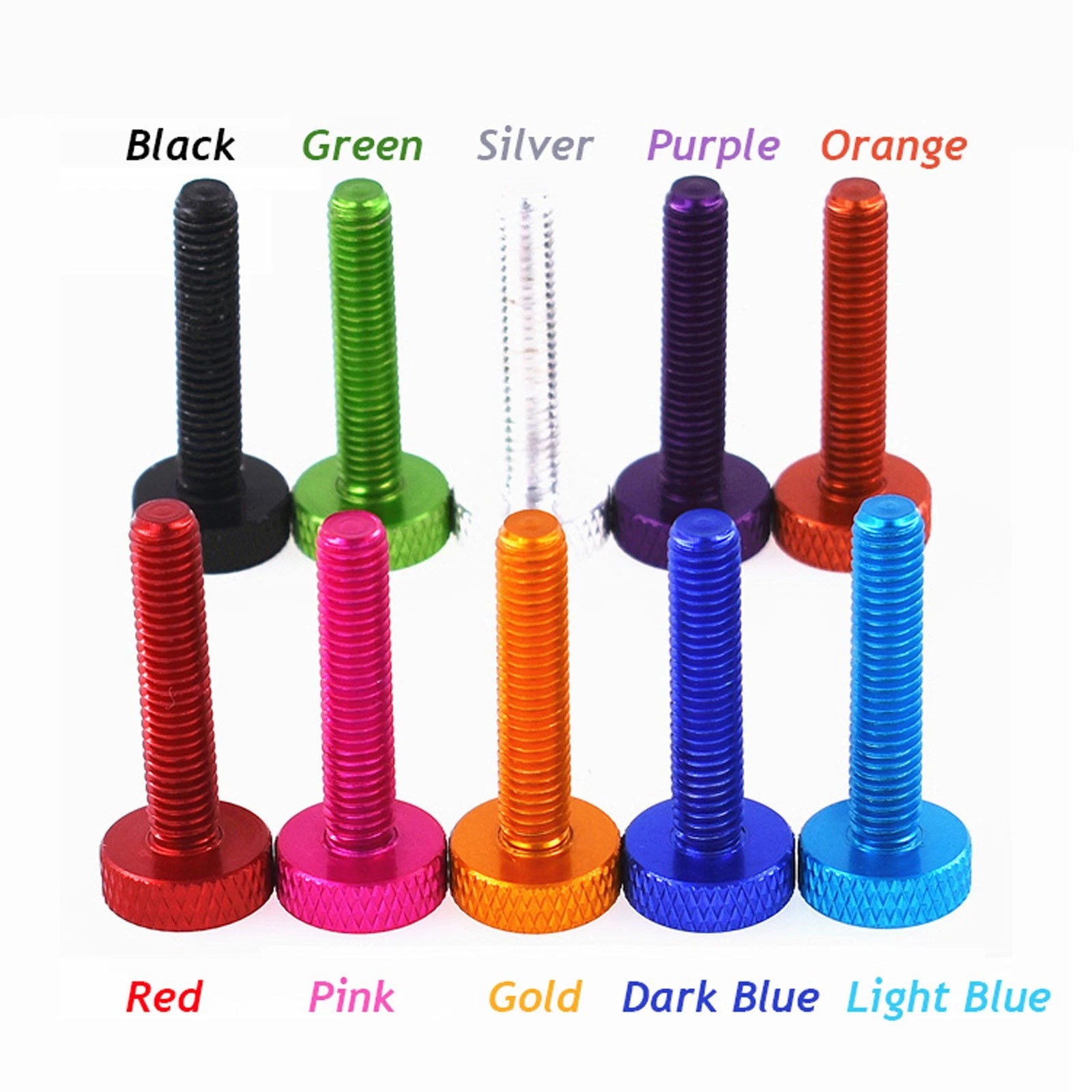 M6x30mm Knurled Thumb Screws Aluminum Alloy DIY Hand Tighten Grip Knob Bolts