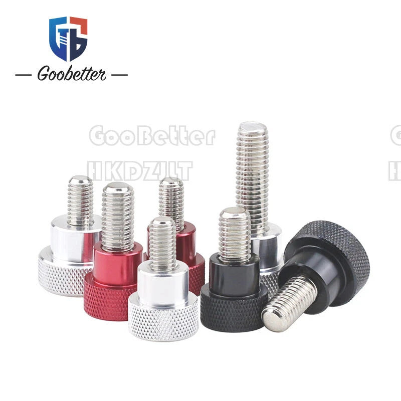 Knurled Thumb Screws Hand Turn Knob Bolts M8 M10 Aluminum & Stainless Steel