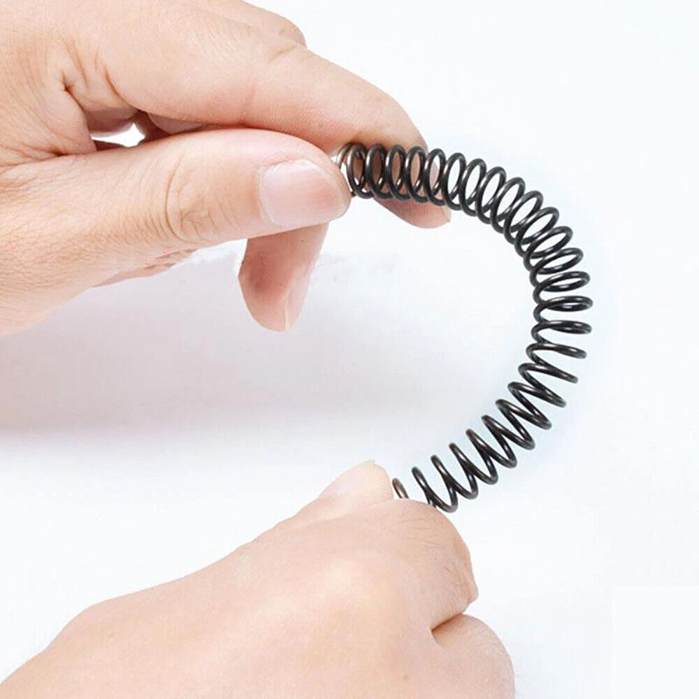 Black Compression Spring 3mm Wire Diameter Pressure Spring 30mm - 200mm Length