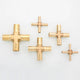 Cross Barb Hose Tail Fitting — 4-Way Connector for Air, Water & Fuel Lines | Brass or Stainless Steel A2