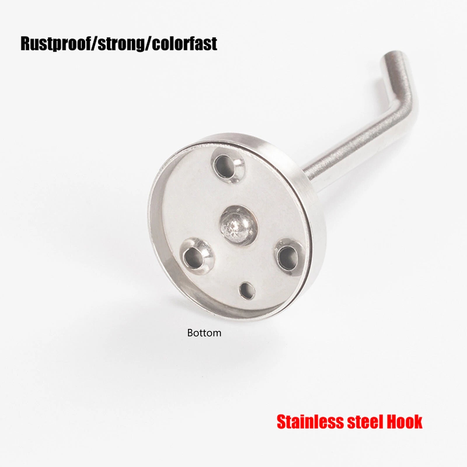 Stainless Steel Coat Hooks Robe Wall Door Dress Bathroom Clothes Hangers+Fixings