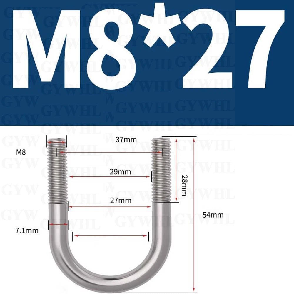 Marine Grade Round Bend U - Bolts — A2 & A4 Stainless Steel, M6 to M20 - HomeDIYer