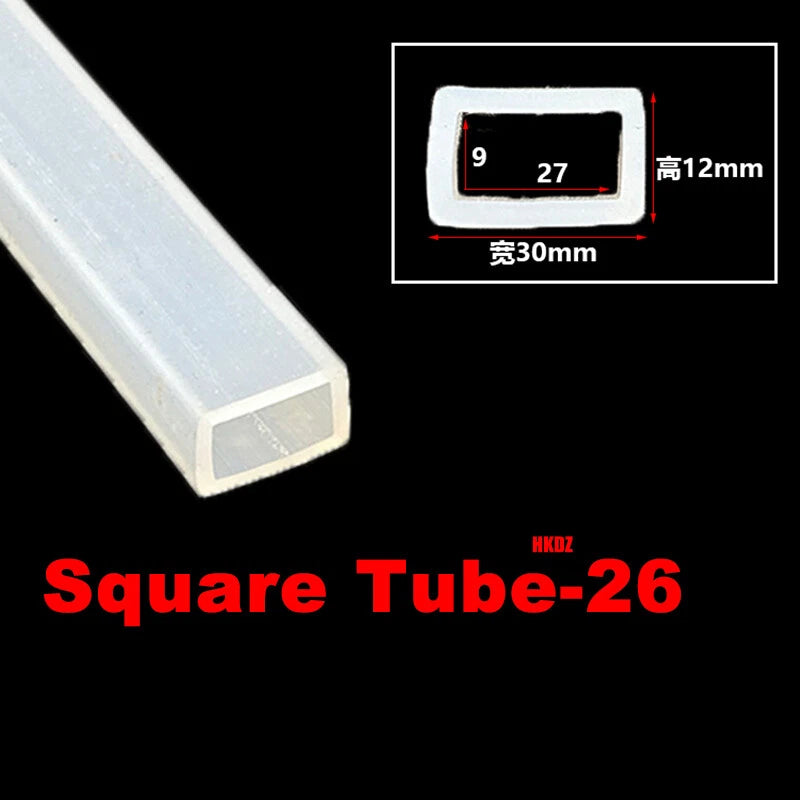 Square Silicone Rubber Hollow Tube Pipe Protector Seal Strips Width 2.5mm~108mm