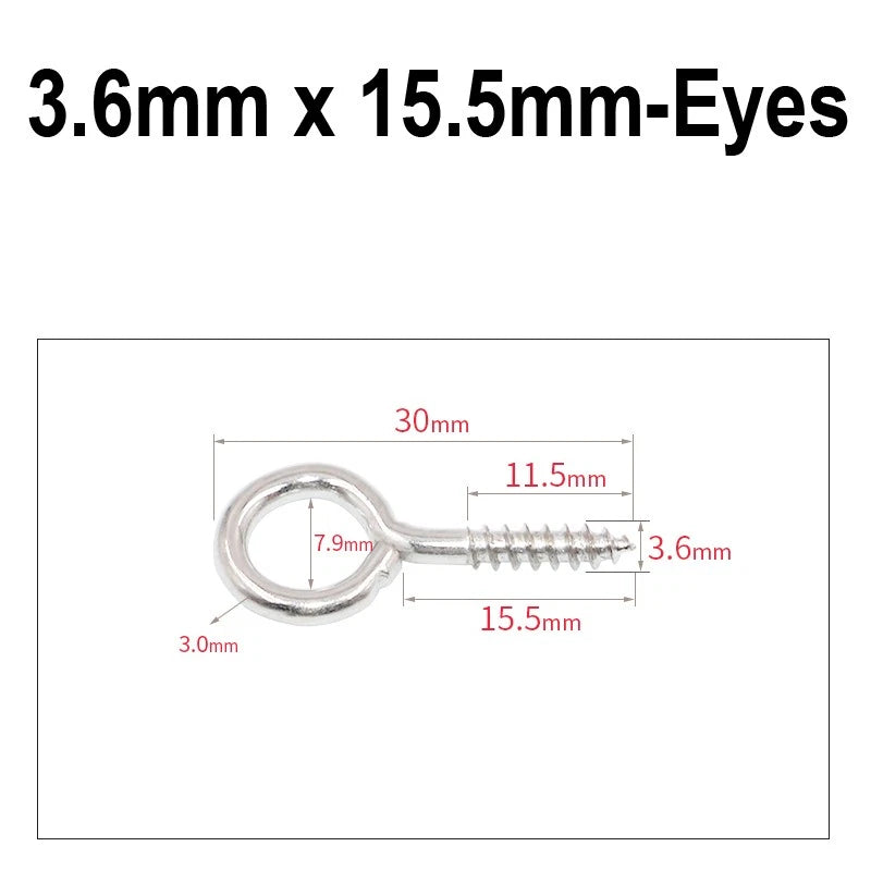 Screw-In Hooks & Eye Hooks — Galvanized, Nickel, Copper & Stainless, 1.1mm–8.6mm