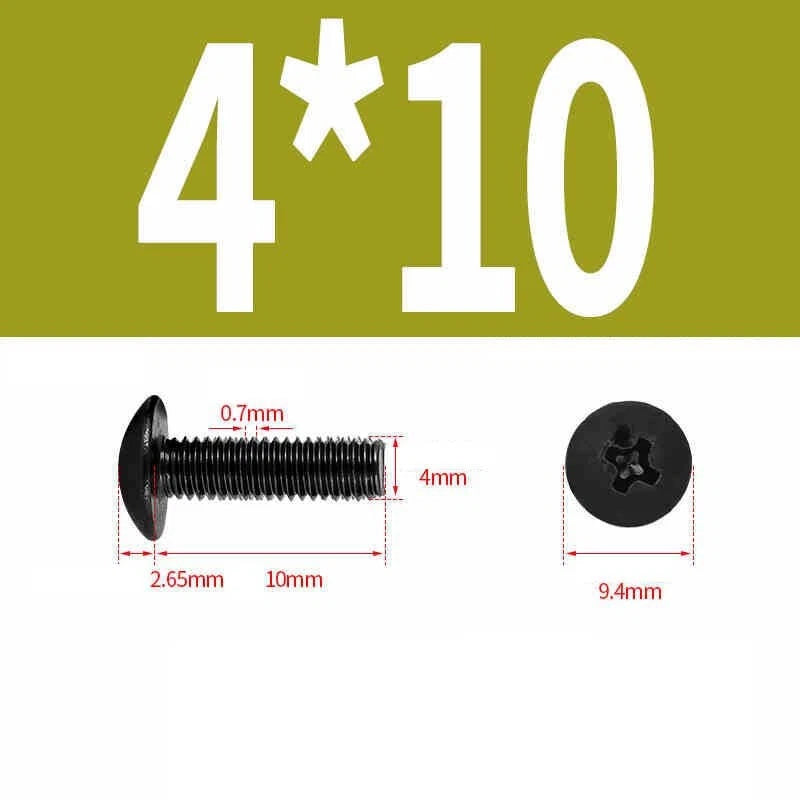 Phillips Pan Head Machine Screws — Nickel Plating & Black Zinc, M2–M6, 10 or 25 Pcs