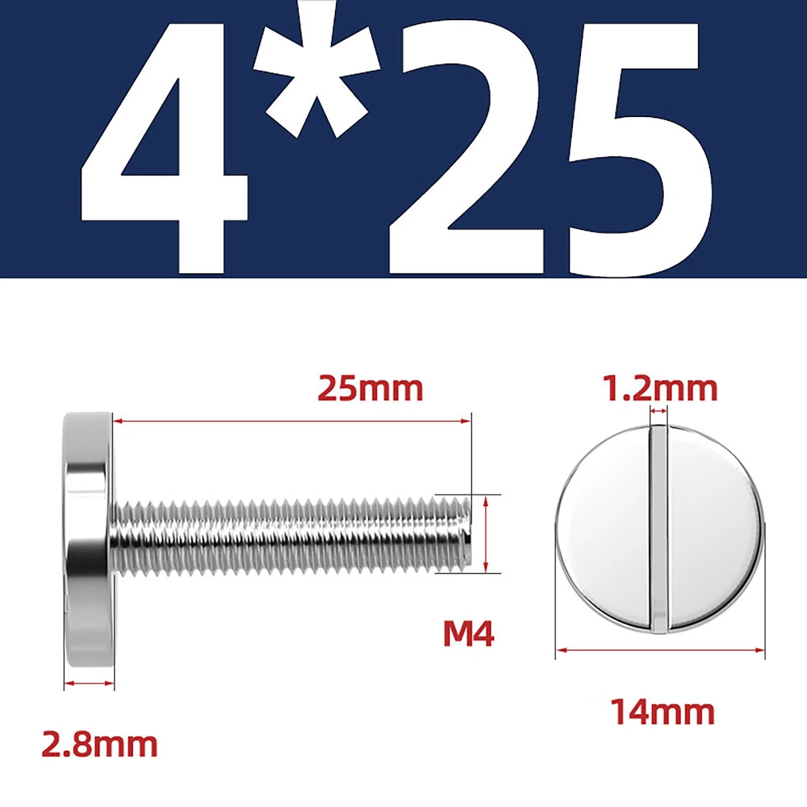A2 Stainless Steel Slotted Large Head Machine Screws — Wide Pan Bolt DIN 921 | M2–M10