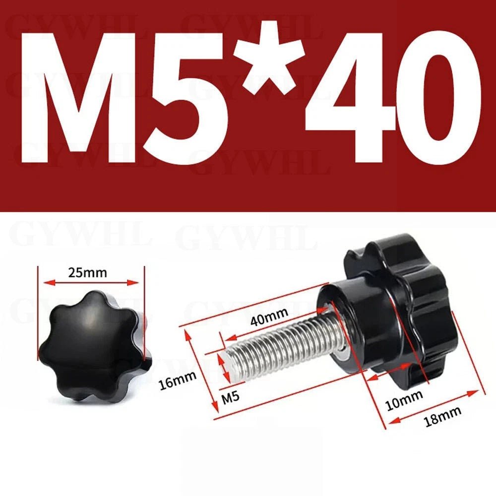 Star Bakelite Thumb Screws – Hand Clamping Knob Bolts, Stainless Steel Thread M3 to M12 - HomeDIYer