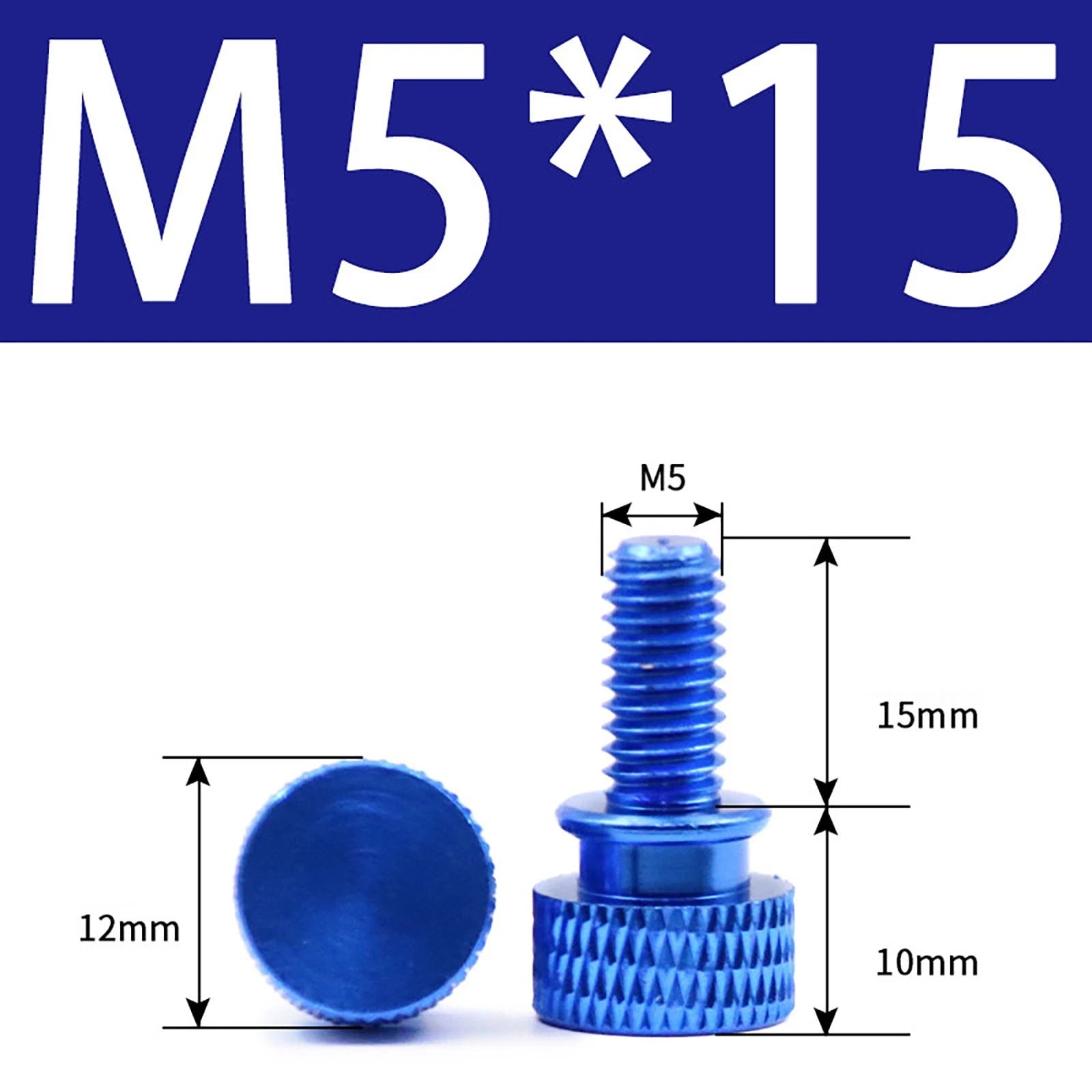 Aluminum Thumb Screws M5 M6 Knurled Hand Bolts Anodized PC Case Hobby DIY Stock