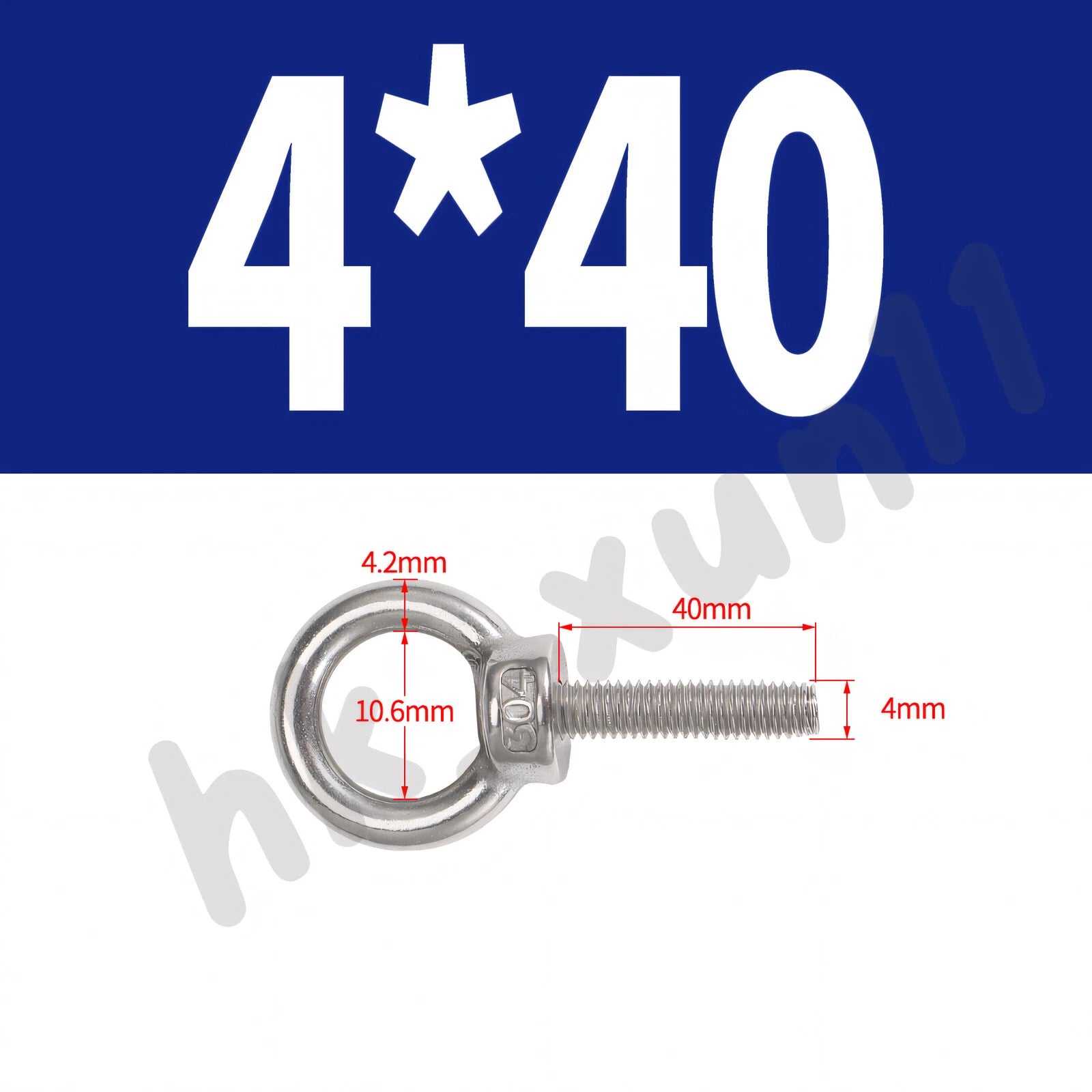 M3 M4 M5 M6 M8 M10 M12 TO M24 LIFTING EYE NUTS & BOLTS A2-304 STAINLESS STEEL