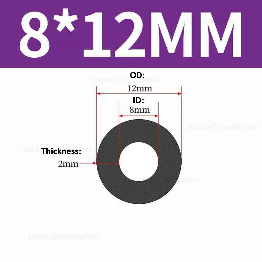 Silicone Hose Pipe Tube Water Air Black Rubber Tubing Tube ID 0.5mm to 38mm