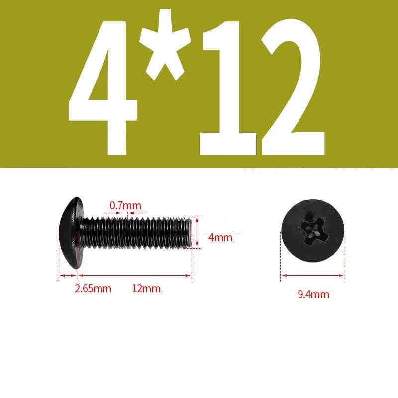 Phillips Pan Head Machine Screws — Nickel Plating & Black Zinc, M2–M6, 10 or 25 Pcs