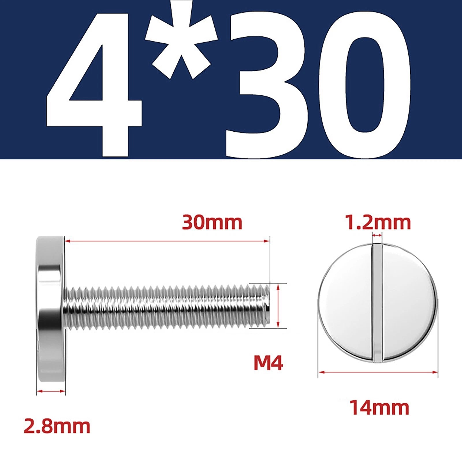 A2 Stainless Steel Slotted Large Head Machine Screws — Wide Pan Bolt DIN 921 | M2–M10
