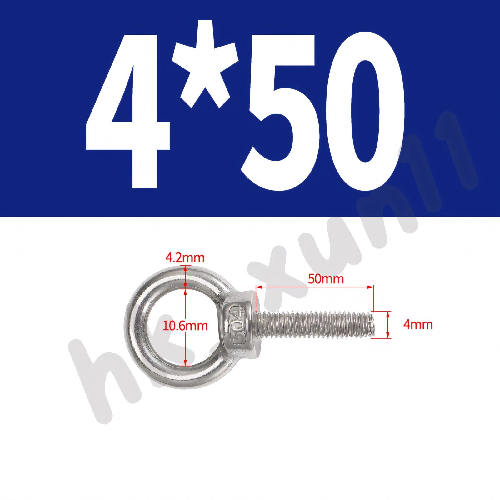 M3 M4 M5 M6 M8 M10 M12 TO M24 LIFTING EYE NUTS & BOLTS A2-304 STAINLESS STEEL