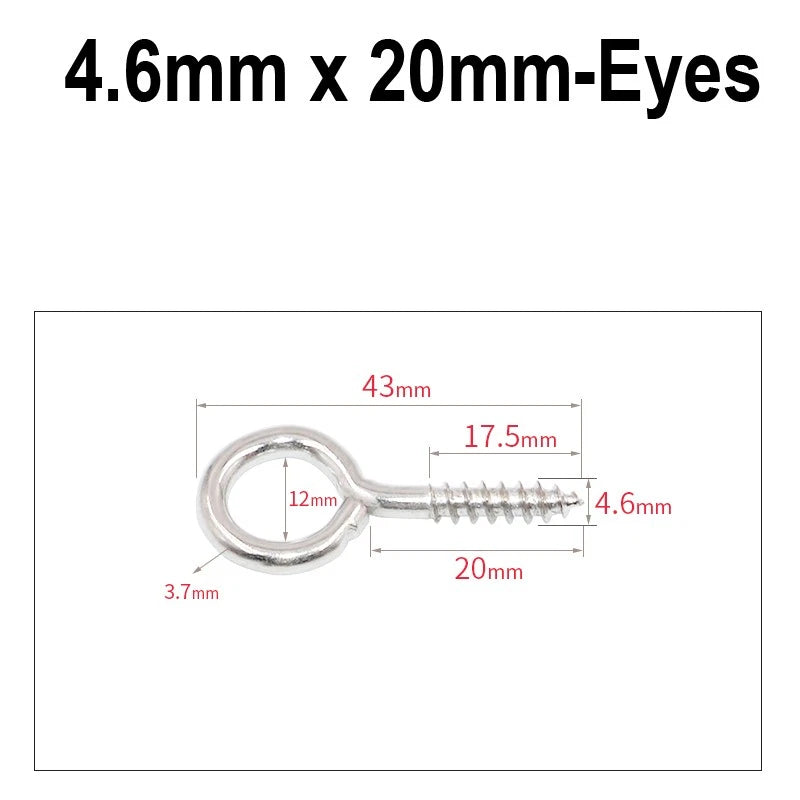 Screw-In Hooks & Eye Hooks — Galvanized, Nickel, Copper & Stainless, 1.1mm–8.6mm
