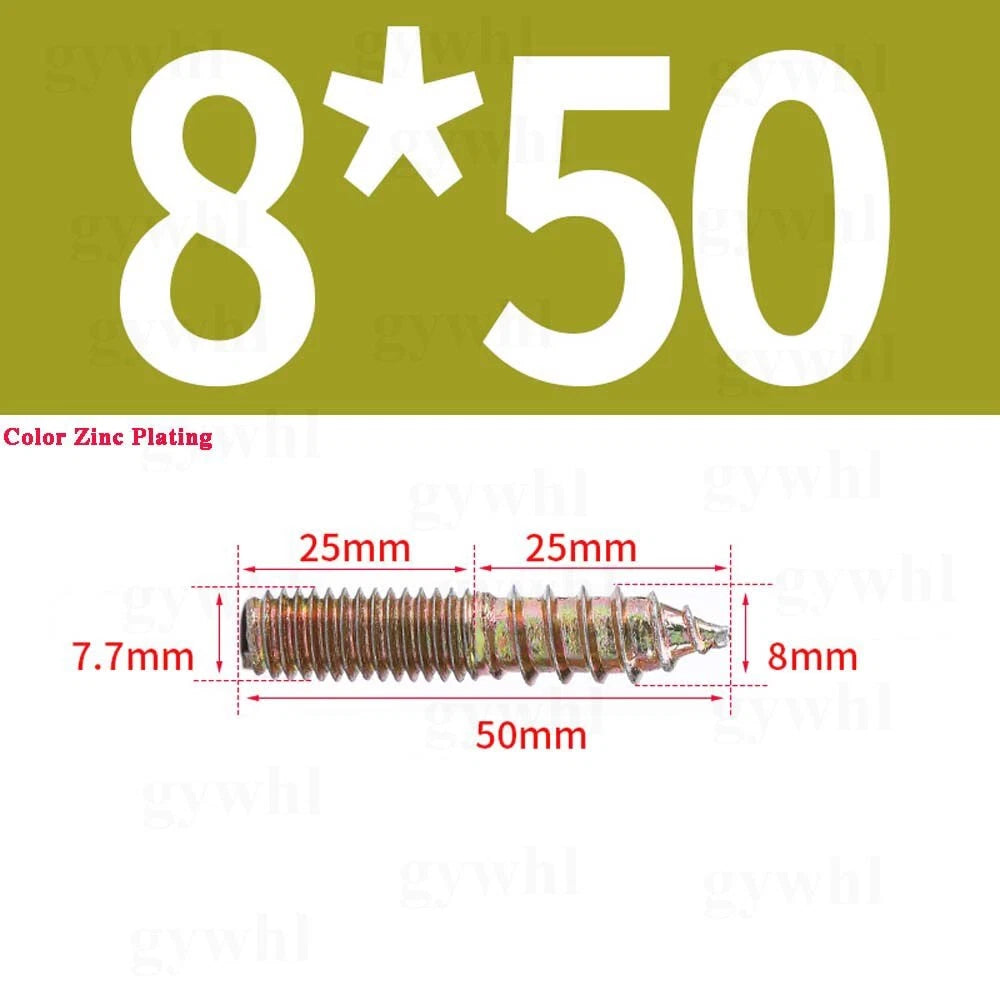 Wood To Metal Dowels Double Ended Threaded Furniture Screws M3 M4 M5 M6 8 10 M12