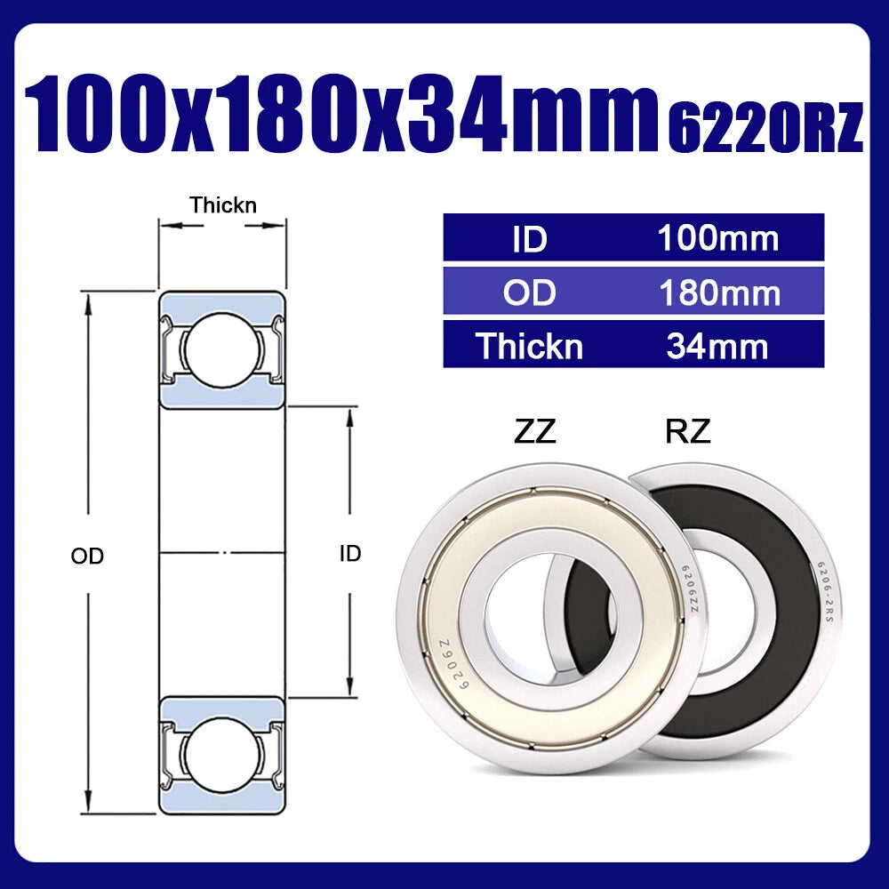 RZ or ZZ Bearings Precision High Speed Bearings Deep Groove Ball Bearing, Sealed