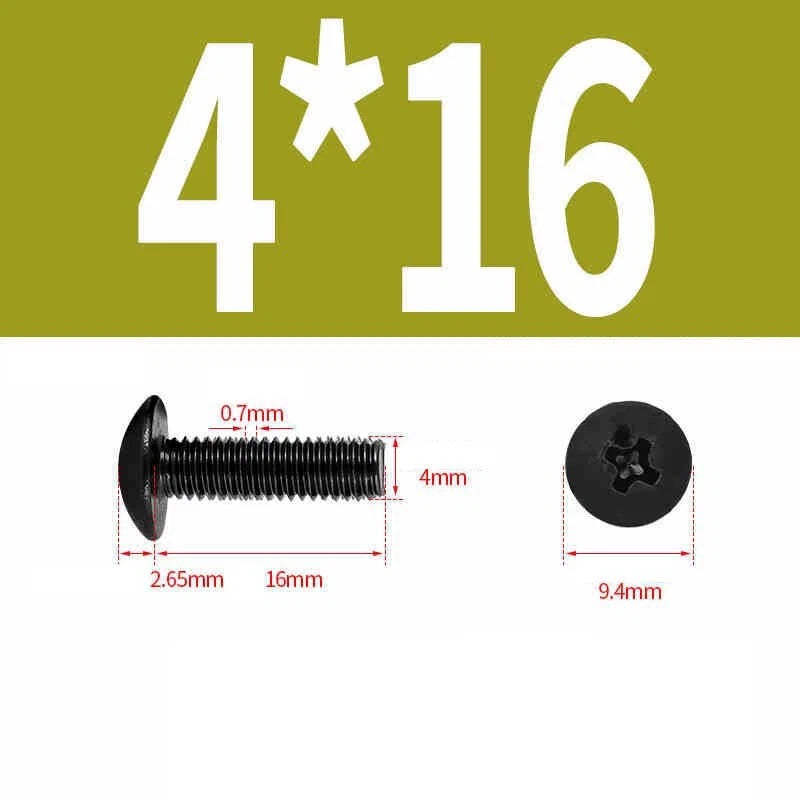 Phillips Pan Head Machine Screws — Nickel Plating & Black Zinc, M2–M6, 10 or 25 Pcs