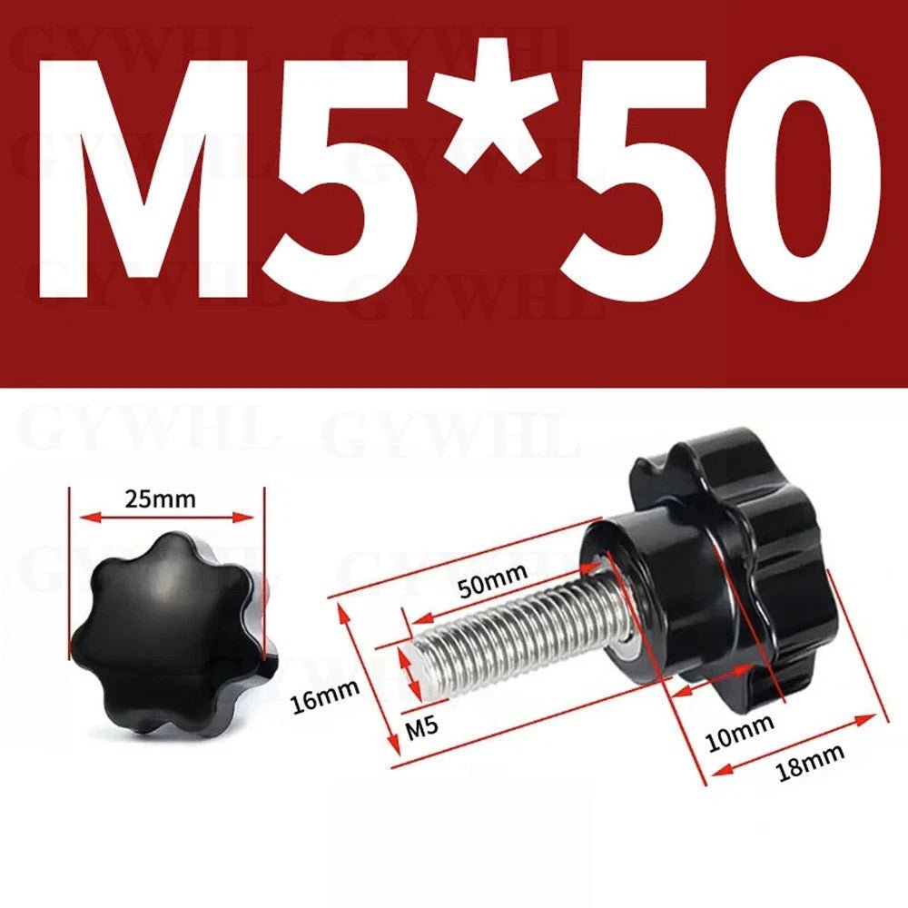 Star Bakelite Thumb Screws – Hand Clamping Knob Bolts, Stainless Steel Thread M3 to M12 - HomeDIYer